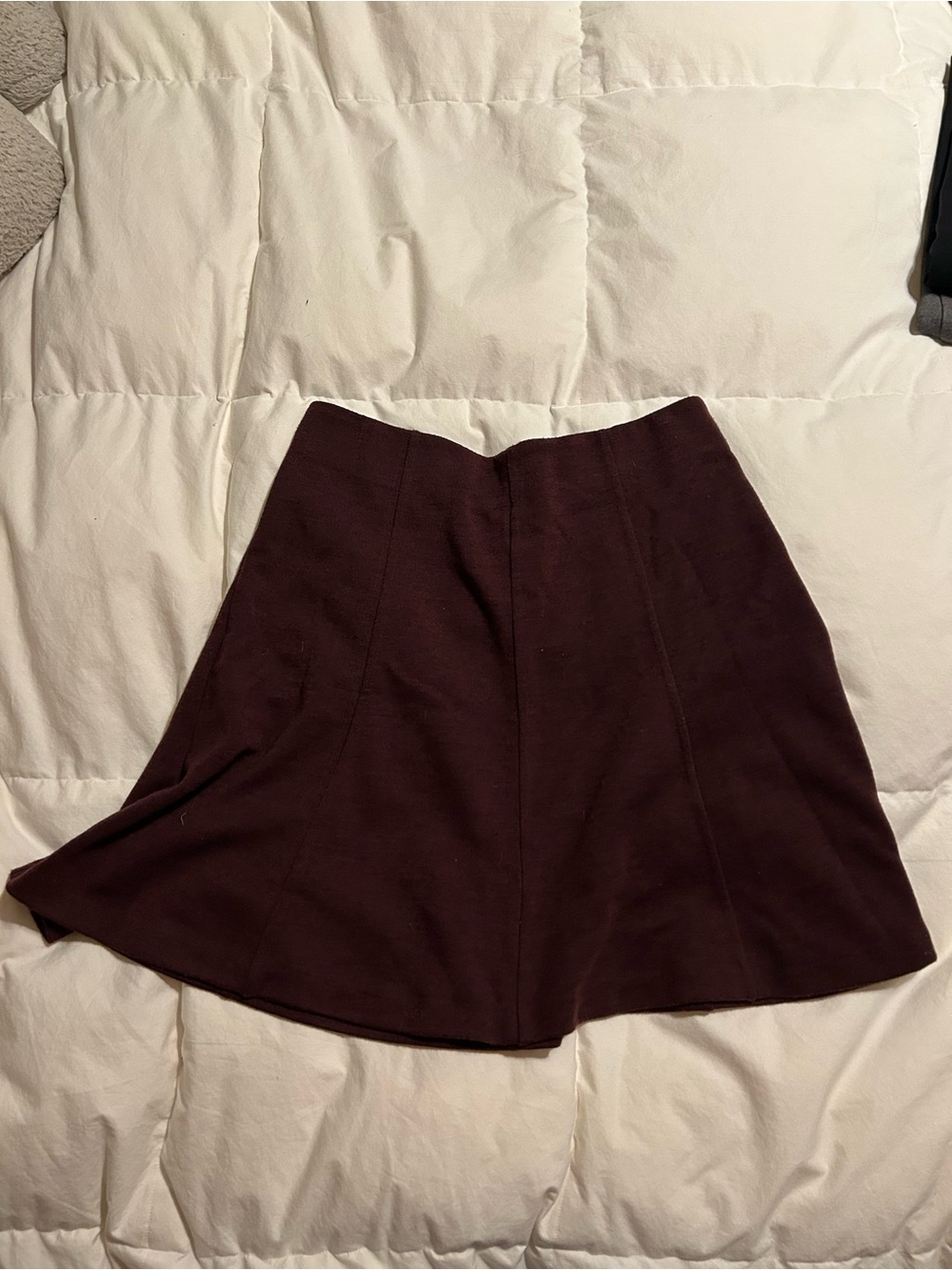LOFT Burgundy A-Line Mini Skirt